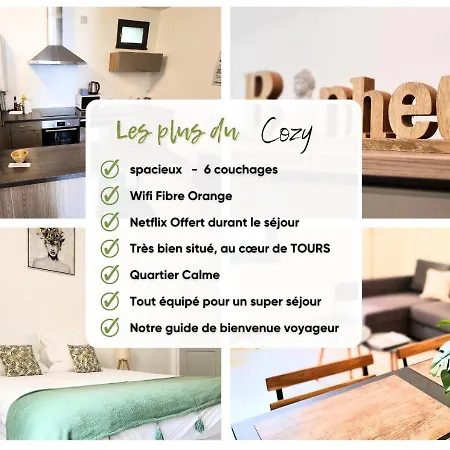 Cozy Zen 1 Grande - Calme - Arrivée Autonome - 6 Pers - Parking Gratuit *