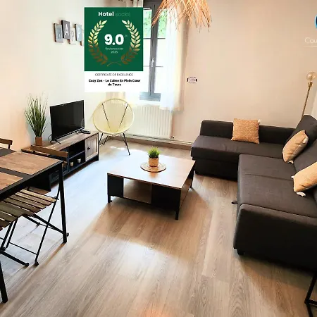 Cozy Zen 1 Grande - Calme - Arrivée Autonome - 6 Pers - Parking Gratuit Appartement Tours
