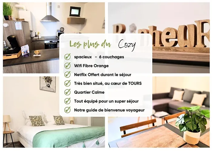 Cozy Zen 1 Grande - Calme - Arrivée Autonome - 6 Pers - Parking Gratuit *